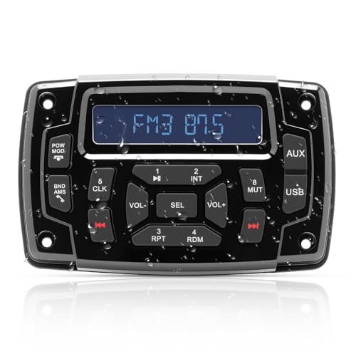 Geloo Boot Marine Stereo Wasserdicht MP3 Player AM/FM Radio Stereo Media Empfänger Yachten für Boote, Yachten,Marineboote von Geloo