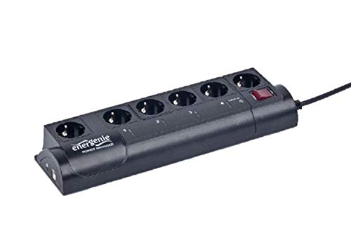 EnerGenie EG-PMS2, programmierbare 6-fach Steckdosenleiste, Überspannungsschutz, USB Schnittstelle von Gembird