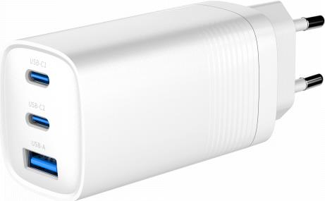 Gembird *Power Delivery Charger 1xA 2xC GaN 6 (TA-UC-PDQC65-01-W) von Gembird