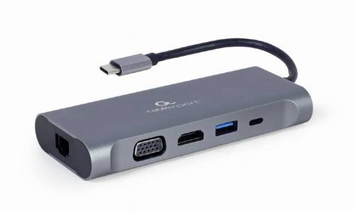 Gembird A-CM-COMBO7-01 USB 3.2 Gen 1-Hub (USB 3.0) Grau von Gembird