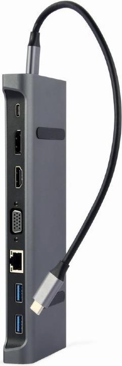 Gembird A-CM-COMBO9-02 Notebook-Dockingstation & Portreplikator Kabelgebunden USB 3.2 Gen 1 (3.1 Gen 1) Type-C Grau (A-CM-COMBO9-02) von Gembird