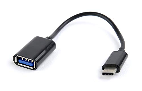 Gembird AB-OTG-CMAF2-01 USB Typ C Adapter für Kabel (USB Type-C, USB Typ A, männlich/weiblich, 0,2 m), Schwarz von Gembird