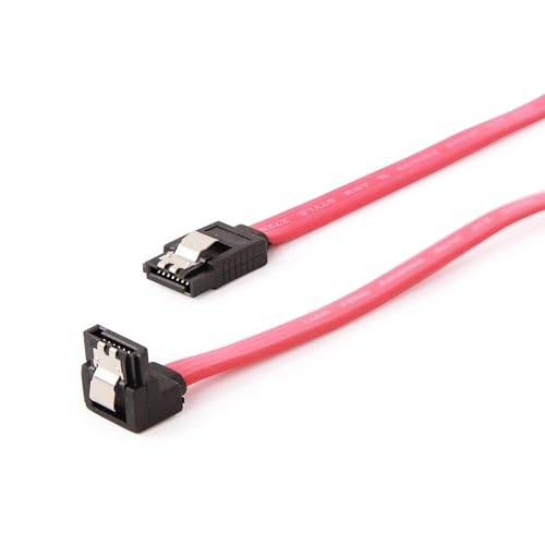 Gembird CC-SATAM-DATA90-0.1M SATA-Kabel, 0,1 m, Rot, SATA-Kabel (0,1 m, SATA III, Stecker auf Stecker, Stecker, Rot, rechts, unten) von Gembird