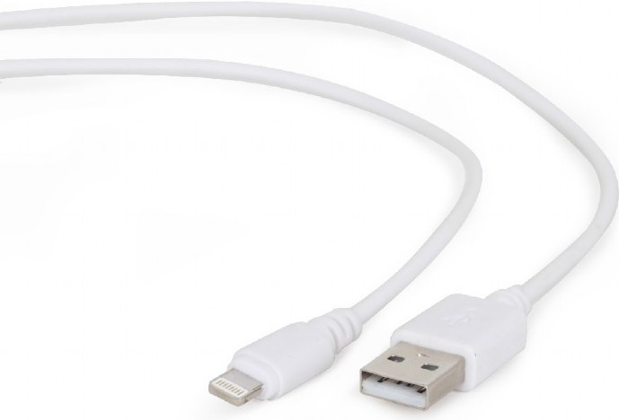Gembird CC-USB2-AMLM-2M-W Lightning-Kabel Weiß (CC-USB2-AMLM-2M-W) von Gembird