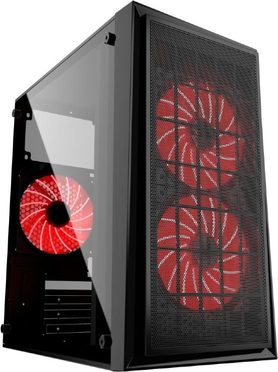 Gembird CCC-FORNAX-950R Computer-Gehäuse Midi Tower Schwarz - Rot (CCC-FORNAX-950R) von Gembird