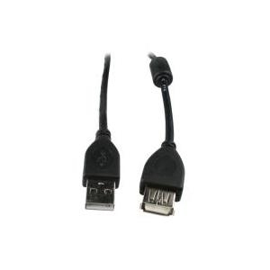 Gembird CCF-USB2-AMAF-10 - USB-Verlängerungskabel - USB (W) bis USB (M) - 3 m - geformt - Schwarz von Gembird