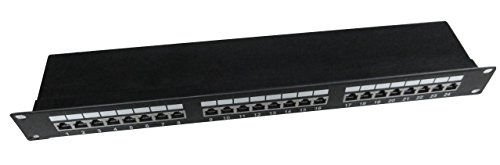 Gembird Cablexpert 1U Steckschacht (Cat.5e, schwarz, 1U, EIA/TIA T568B/A, RoHS, ISO 9002, UL, 483 mm) von Gembird