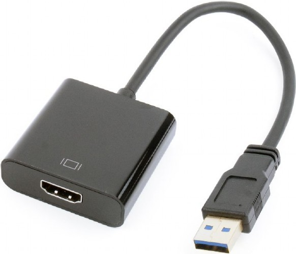Gembird Cablexpert - Adapterkabel - USB Typ A männlich zu HDMI weiblich - 15cm - Schwarz - 1080p-Unterstützung (A-USB3-HDMI-02) von Gembird