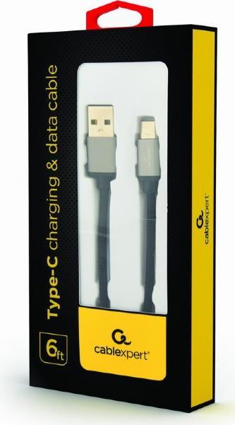 Gembird Cablexpert - USB-Kabel - USB (M) zu 24 pin USB-C (M) - USB2.0 - 1,8m - Schwarz (CCB-mUSB2B-AMCM-6) von Gembird