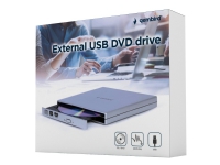 Gembird DVD-USB-02, Schwarz, Ablage, ISO 9002 CE, DVD±RW, USB 2.0, CD-DA, CD-R, CD-ROM, CD-RW, DVD+R, DVD+R DL, DVD+RW, DVD-R, DVD-R DL, DVD-RAM, DVD-ROM, DVD-RW von Gembird