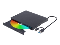 Gembird DVD-USB-03, Schwarz, Vorderseite, Horizontal, China, DVD±RW, USB Typ-C von Gembird