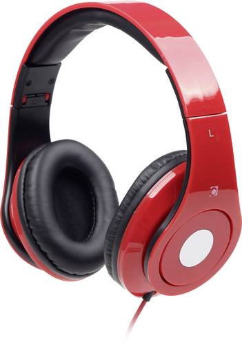 Gembird Detroit On Ear Kopfhörer kabelgebunden Rot Faltbar, Headset von Gembird