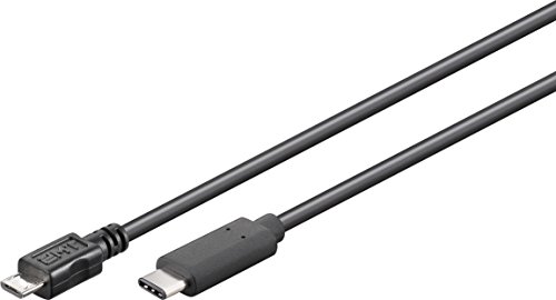 Gembird Einziehbares Roll/anzupassen 1 m Micro B USB C männlich männlich schwarz Kabel USB – Kabel USB (1 m, Micro B, USB C, 2.0, männlich/männlich, schwarz) von Gembird
