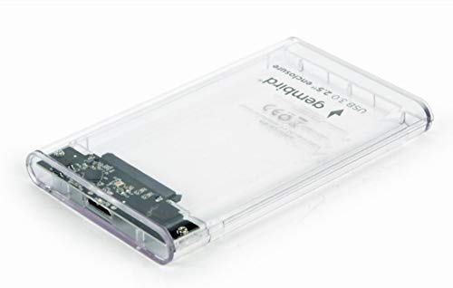 Gembird HDD/SSD Enclosure for 2.5'' SATA - USB 3.0, 9.5mm, transparent Plastic von Gembird
