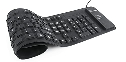 Gembird KB-109F-B Tastatur USB + PS/2 QWERTY Schwarz - Tastaturen (Verkabelt, USB + PS/2, QWERTY, Schwarz) von Gembird