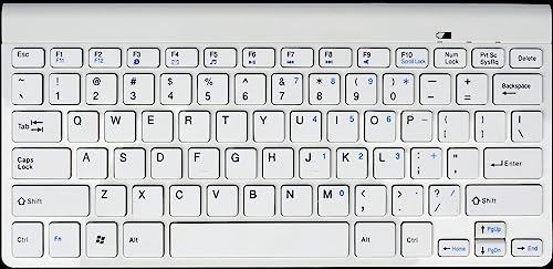 Gembird KB-BT-001-W-DE Slimline kabellose Tastatur mit Bluetooth (deutsches Tastenlayout) weiß von Gembird
