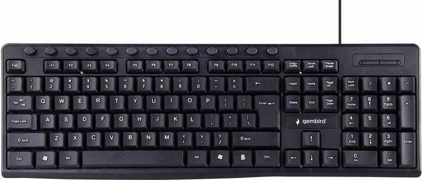 Gembird KB-UM-107 Tastatur USB US Englisch Schwarz (KB-UM-107) von Gembird