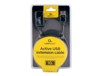 Gembird USB A/USB A M/F 10m, 10 m, USB A, USB A, USB 2.0, Männlich/Weiblich, Schwarz von Gembird