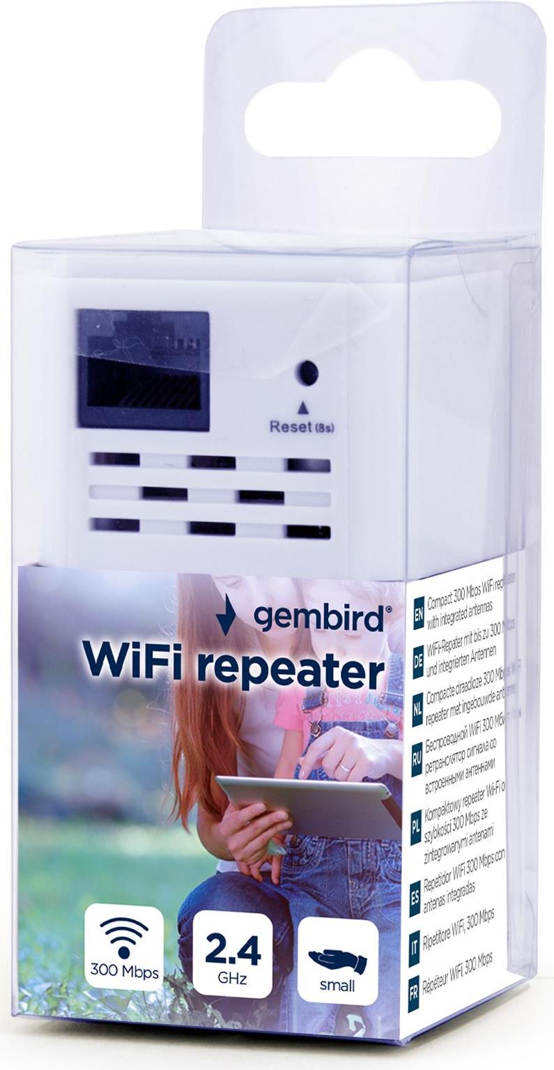 Gembird WNP-RP300-03 Bridge & Repeater Netzwerk-Repeater 300 Mbit/s Weiß (WNP-RP300-03) von Gembird