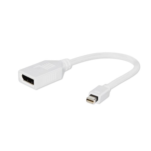 Gembird a-mdpm-dpf-001-w – (DisplayPort, Mini DisplayPort Kabel Adapter, männlich/weiblich, 150 mm, 25 mm, 150 mm) weiß von Gembird