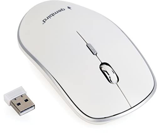 Mouse USB Optical WRL/White MUSW-4B-01-W Gembird Einfarbig von Gembird