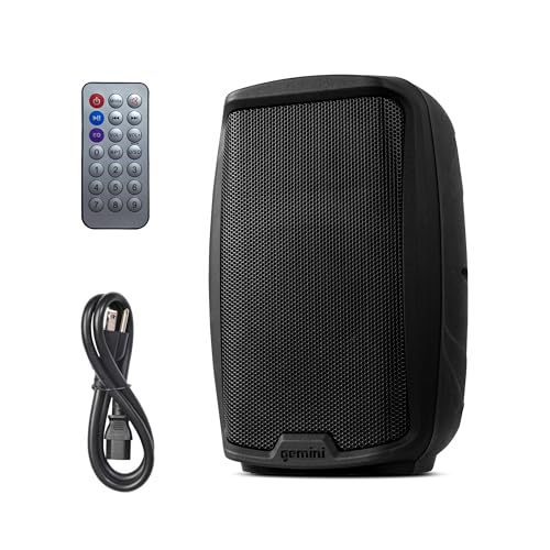 Gemini Sound AS-2110BT Active Bluetooth-PA-System, 10-Zoll-TOOFER 1000W Watt-DJ-Lautsprecher, SD, USB, XLR-Eingang / -ausgang, 2 x 1/4 Zoll-Mikrofon / RCA- und AUX-Eingänge mit Griffe, TWS, Black von Gemini Sound