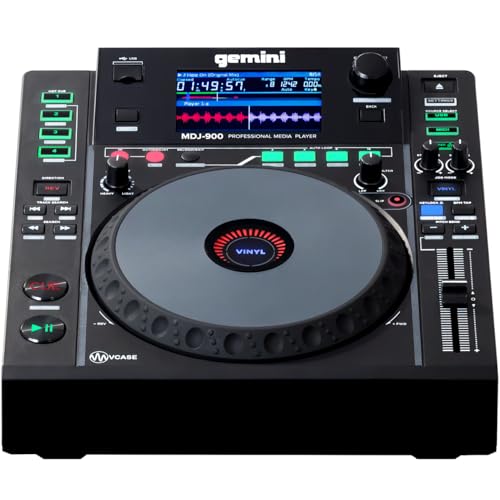 Gemini Sound MDJ-900 - Professioneller USB-Media-Player mit großem 8-Zoll-Bildschirm und berührungsempfindliches Jog-Rad von Gemini Sound