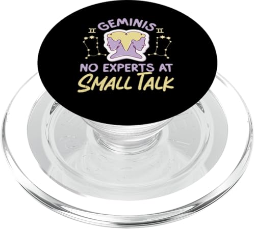 Gemini Sternzeichen: Zwillinge – keine Experten bei Small Talk PopSockets PopGrip für MagSafe Gemini Sternzeichen: Zwillinge – keine Experten bei Small Talk PopSockets PopGrip für MagSafe von Gemini Zodiac Sign Designs For Women