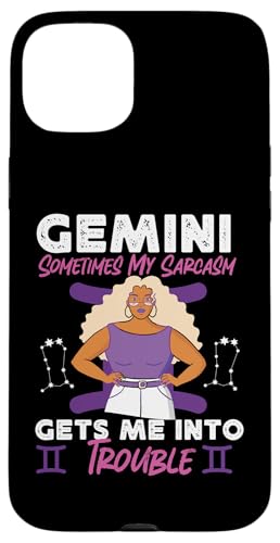 Gemini Zodiac: Manchmal bringt mich mein Sarkasmus in Schwierigkeiten Hülle für iPhone 15 Plus Gemini Zodiac: Manchmal bringt mich mein Sarkasmus in Schwierigkeiten Hülle für iPhone 15 Plus von Gemini Zodiac Sign Designs For Women