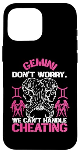 Zwillings-Sternzeichen: Don't Worry, We Can't Handle Cheating Hülle für iPhone 16 Pro Max Zwillings-Sternzeichen: Don't Worry, We Can't Handle Cheating Hülle für iPhone 16 Pro Max von Gemini Zodiac Sign Designs For Women
