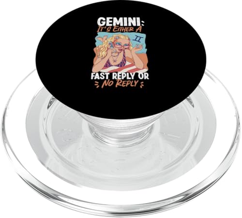 Zwillings-Sternzeichen: Zwillinge: Es ist entweder eine schnelle Antwort oder keine Antwort PopSockets PopGrip für MagSafe von Gemini Zodiac Sign Designs For Women