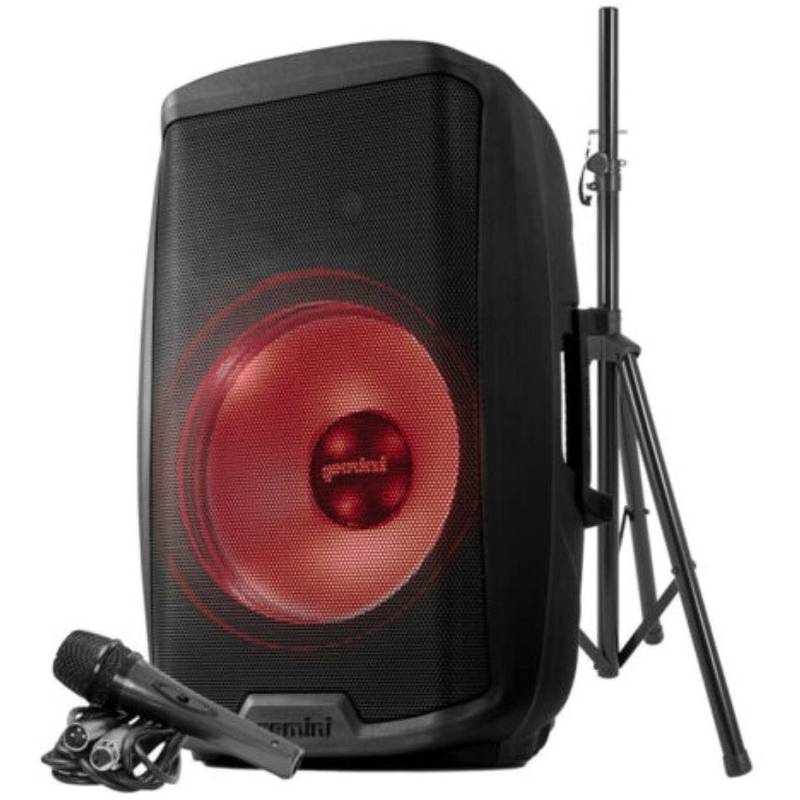 Gemini AS-2115BT-LT-PK 2000W, 15-inch Speaker Set with Microphone + Stand von Gemini