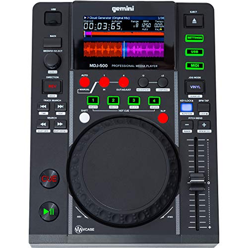 Gemini MDJ-500: Kompakter Mediaplayer mit 4,3-Zoll-Farbdisplay und professionellen DJ-Funktionen von Gemini