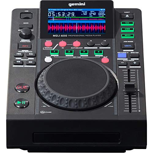 Gemini MDJ-600: Professioneller Media Controller für DJing mit 4,3-Zoll-Farbdisplay und MIDI-Funktionalitä von Gemini