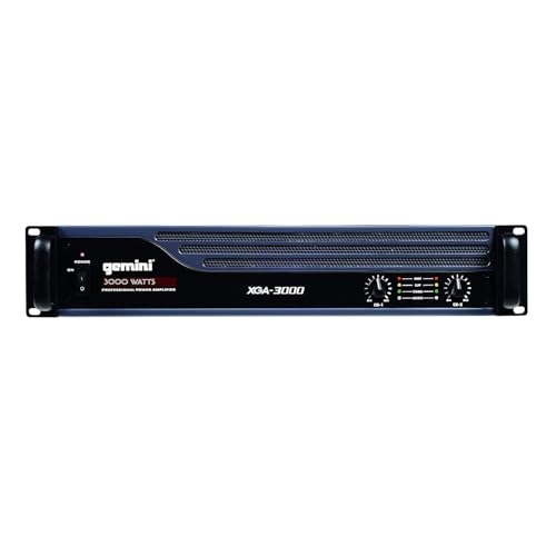 Gemini XGA-3000 - PA Verstärker - Endstufe | 8 Ohm gebrückt 400W RMS | 8 Ohm: 2 x 150W RMS | 4 Ohm: 2 x 200W RMS von Gemini