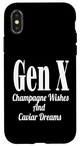 Gen X Champagne Wishes And Caviar Dreams Humor Lustiger Spruch Hülle für iPhone X/XS Gen X Champagne Wishes And Caviar Dreams Humor Lustiger Spruch Hülle für iPhone X/XS von GenX Humor
