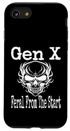Gen X Feral From The Start Humor Lustiger Spruch Generation X Hülle für iPhone SE (2020) / 7 / 8 von GenX Humor