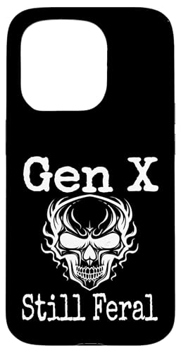 Gen X Still Feral Skull Humor Lustiger Spruch Generation X Hülle für iPhone 15 Pro von GenX Humor