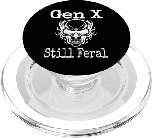Gen X Still Feral Skull Humor Lustiger Spruch Generation X PopSockets PopGrip für MagSafe Gen X Still Feral Skull Humor Lustiger Spruch Generation X PopSockets PopGrip für MagSafe von GenX Humor
