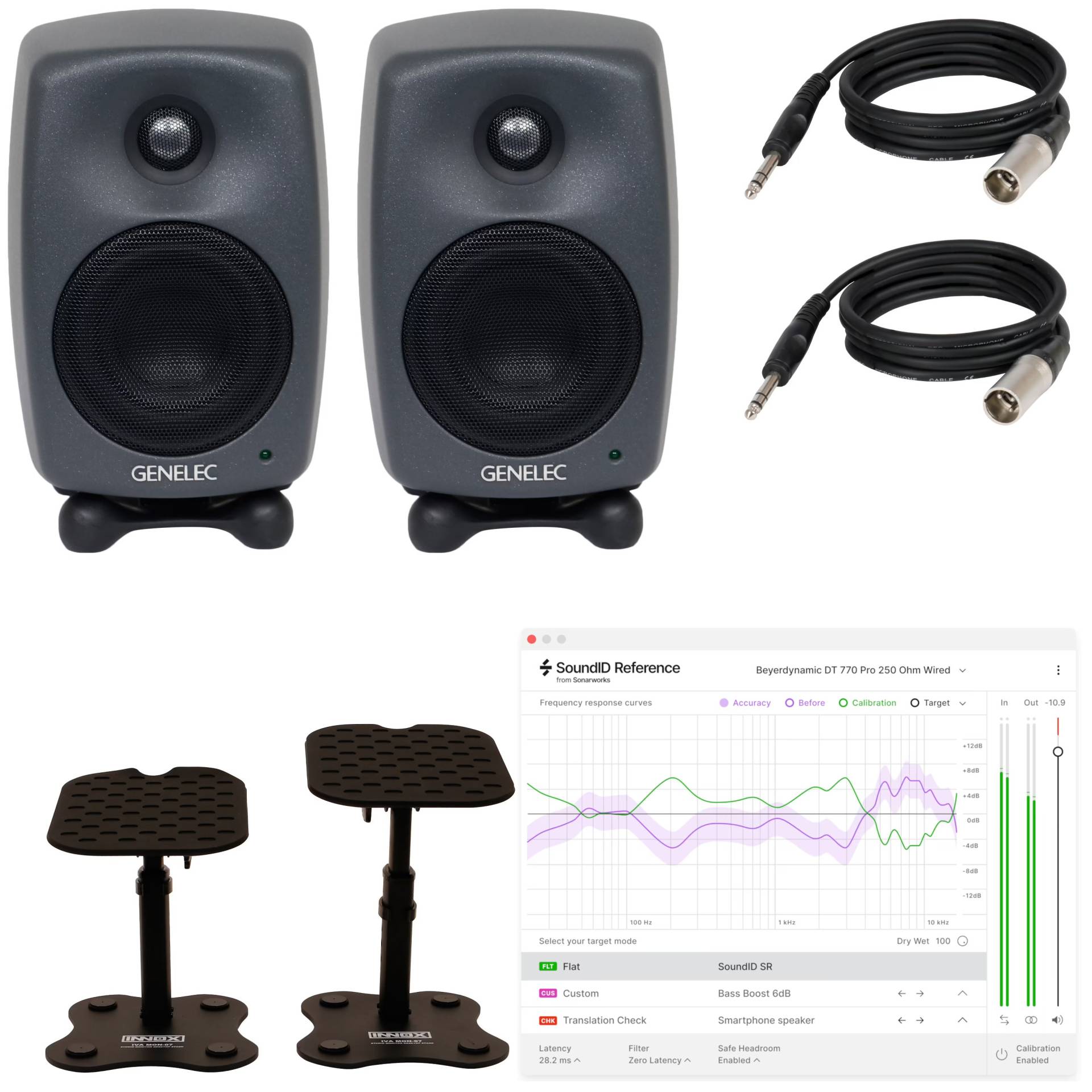 Genelec 8020D (2x) + Monitor Calibration, Stands and Cables von Genelec