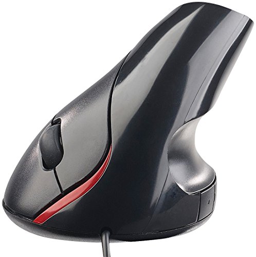 GeneralKeys Ergo Maus: Optische USB-Maus, vertikal ergonomisch, 1.600 DPI, 5 Tasten (Vertical Mouse, PC Mouse, optisches Kabel) von GeneralKeys
