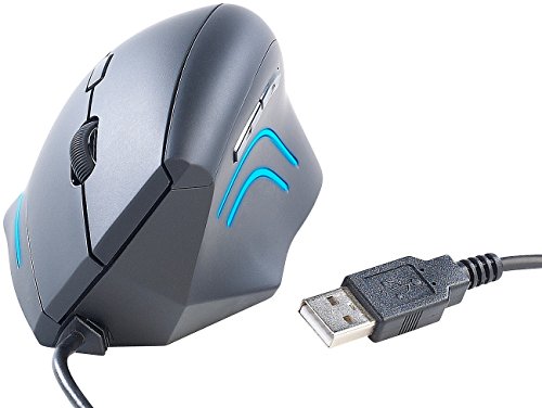 GeneralKeys Mouse: Ergonomische optische Maus, USB, 1600 DPI, 6 Tasten (Maus Kabel, Maus kabelgebunden, Kabelgebundene) von GeneralKeys