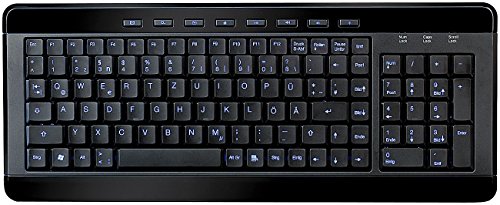 GeneralKeys PC Tastatur beleuchtet: Kompakte USB-Multimedia-Tastatur Light Key mit Beleuchtung (Multimedia Tastatur beleuchtet, USB Tastatur beleuchtet, Tastaturbuchstaben) von GeneralKeys