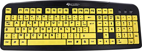GeneralKeys Senioren Tastatur: Komfort-Tastatur mit kontraststarken Großschrift-Tasten (Tastatur Sehbehinderte, Tastatur Große Tasten, großen Buchstaben) von GeneralKeys