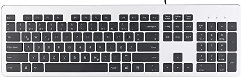 GeneralKeys Tastatur Mac: USB-Voll-Tastatur, Super-Slim mit Scissor-Tasten, Ziffernblock, flach (Tastatur Kabel, Tastatur Windows, Flache) von GeneralKeys