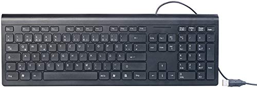 GeneralKeys Tastatur PC: Moderne USB-Tastatur mit Nummernblock, deutsches Layout (QWERTZ) (Tastatur mit Kabel, PC Tastatur mit Kabel, Office für Windows) von GeneralKeys