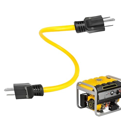 1 x Drei-poliges Verlängerungskabel – flexible Verlängerung | Praktisches Stromkabel für Generator, Doppelstecker Kabel, lange Verlängerung mit außergewöhnlicher Haltbarkeit, Steckerverlängerung 1 x Drei-poliges Verlängerungskabel – flexible Verlängerung | Praktisches Stromkabel für Generator, Doppelstecker Kabel, lange Verlängerung mit außergewöhnlicher Haltbarkeit, Steckerverlängerung von Generic