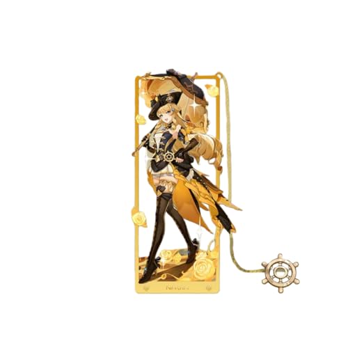 1 x Genshin Impact Charaktere Metall Lesezeichen Spiel Lesezeichen mit Kette für Spielefans (Stil 8) von Generic