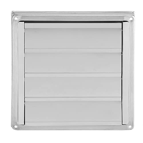 100 mm Lüftungsschlitz, Edelstahl, Lüftungsschlitz, Grill, Wand, quadratisch, Wäschetrockner, Abluftventilator, Lüfterauslass von Generic