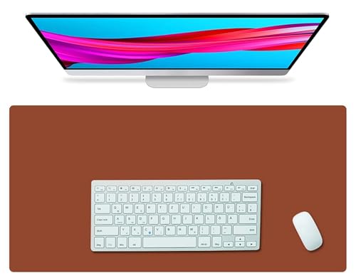 100x50cm Schreibtischunterlage aus Leder, Wasserfestes Mauspad fürs Büro, Rutschfeste Laptop-Schreibtischunterlage(Brown,60x30cm) von Generic